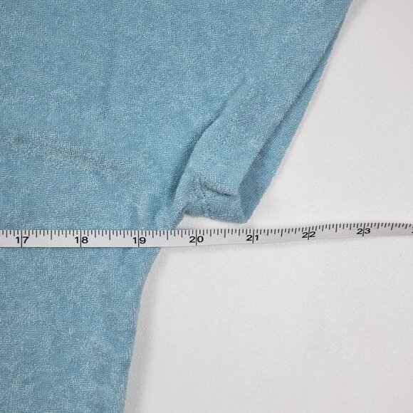 Andie The Cropped Button Up Sz Small Cabana Blue Terry Cloth Lounge & Resort Top - Picture 8 of 16